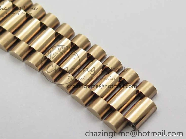 Best AAA Replica Sites A 228239 New 904 Dial on 40mm RG President QuickDry Dial BP Brown 2824 Bracelet Roman Day-Date RG Version 0110